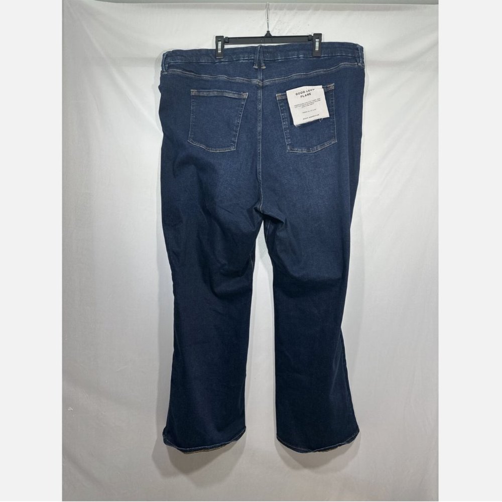 NWT‎ $89 Good American [ 8/ 5XL ] Pull-On Flare Jeans in Indigo Blue #S813 - Picture 12 of 16